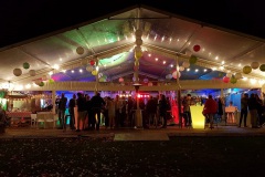 Huren verlichte statafels in transparante tent Party-Time Verhuur & Organisatie