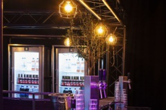 Truss over de bar met hanglamp steel